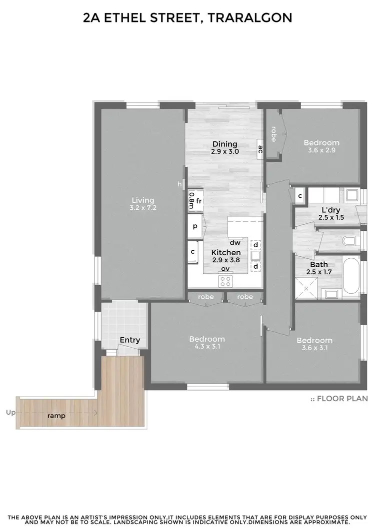 Floorplan of Homely house listing, 2A Ethel Street, Traralgon VIC 3844
