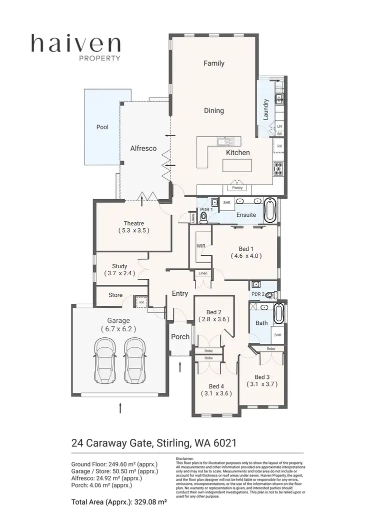 Floorplan of Homely house listing, 24 Caraway Gate, Stirling WA 6021