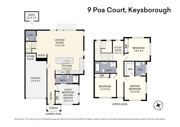 Floorplan of Homely townhouse listing, 9 Poa Court, Keysborough VIC 3173