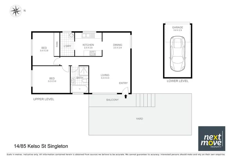 Floorplan of Homely apartment listing, 14/85 Kelso Street, Singleton NSW 2330