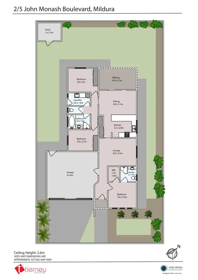 Floorplan of Homely unit listing, 2/5 John Monash Boulevard, Mildura VIC 3500