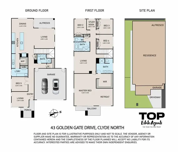 Floorplan of Homely house listing, 43 Golden Gate Drive, Clyde North VIC 3978