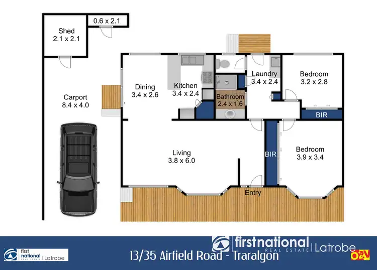 Floorplan of Homely house listing, R13/35 Airfield Road, Traralgon VIC 3844