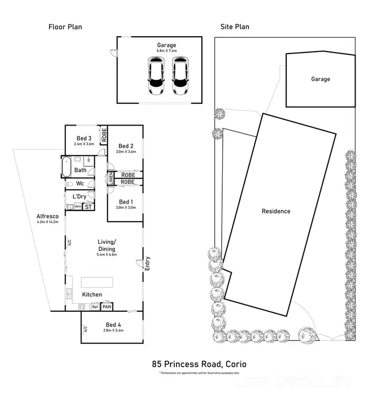 Floorplan of Homely house listing, 85 Princess Road, Corio VIC 3214