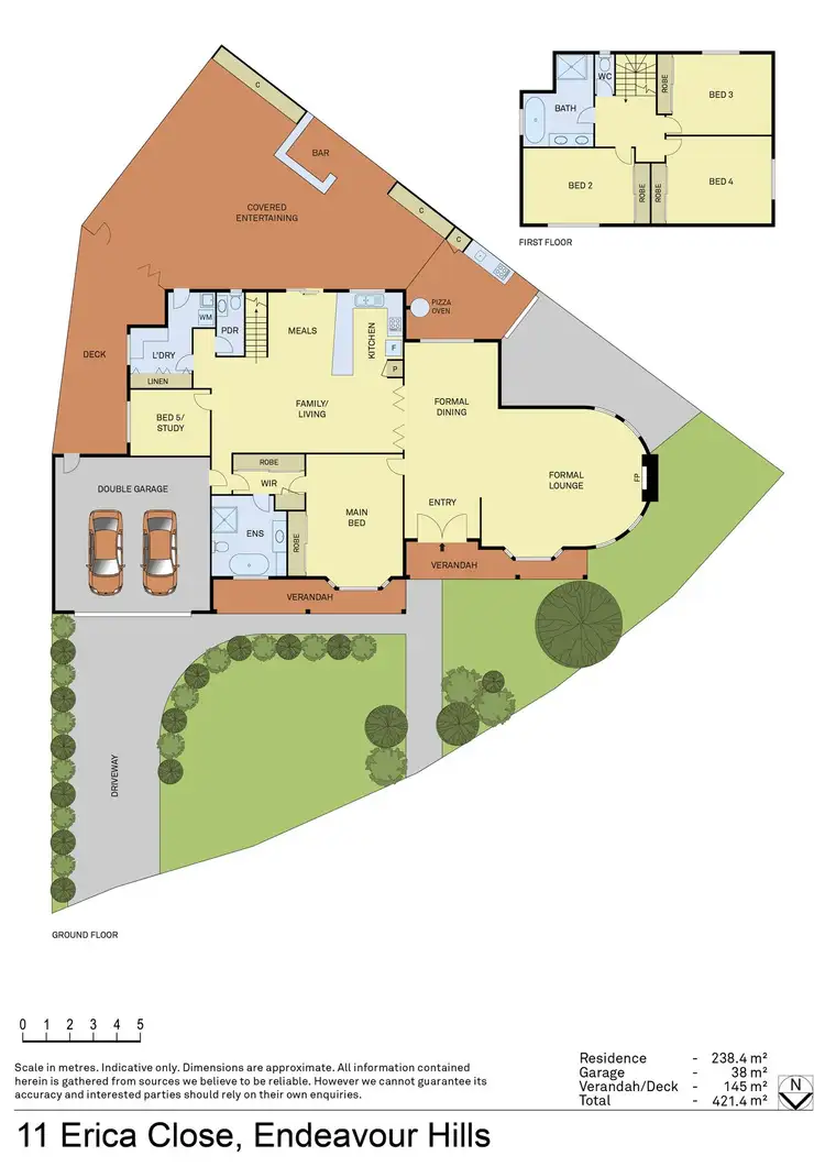 Floorplan of Homely house listing, 11 Erica Close, Endeavour Hills VIC 3802