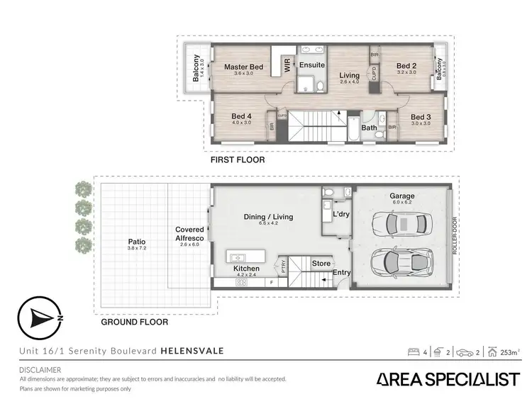Floorplan of Homely townhouse listing, 16/1 Lake Serenity Boulevard, Helensvale QLD 4212