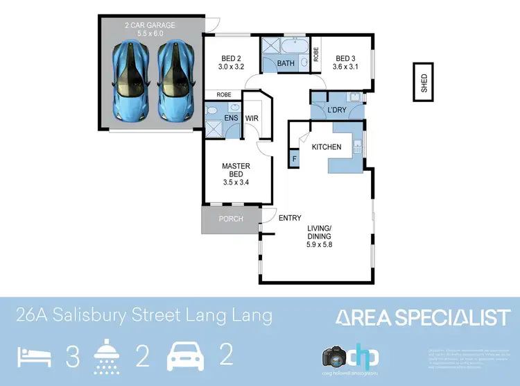Floorplan of Homely house listing, 26A Salisbury Street, Lang Lang VIC 3984