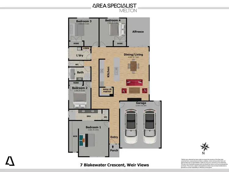 Floorplan of Homely house listing, 7 Blakewater Crescent, Weir Views VIC 3338