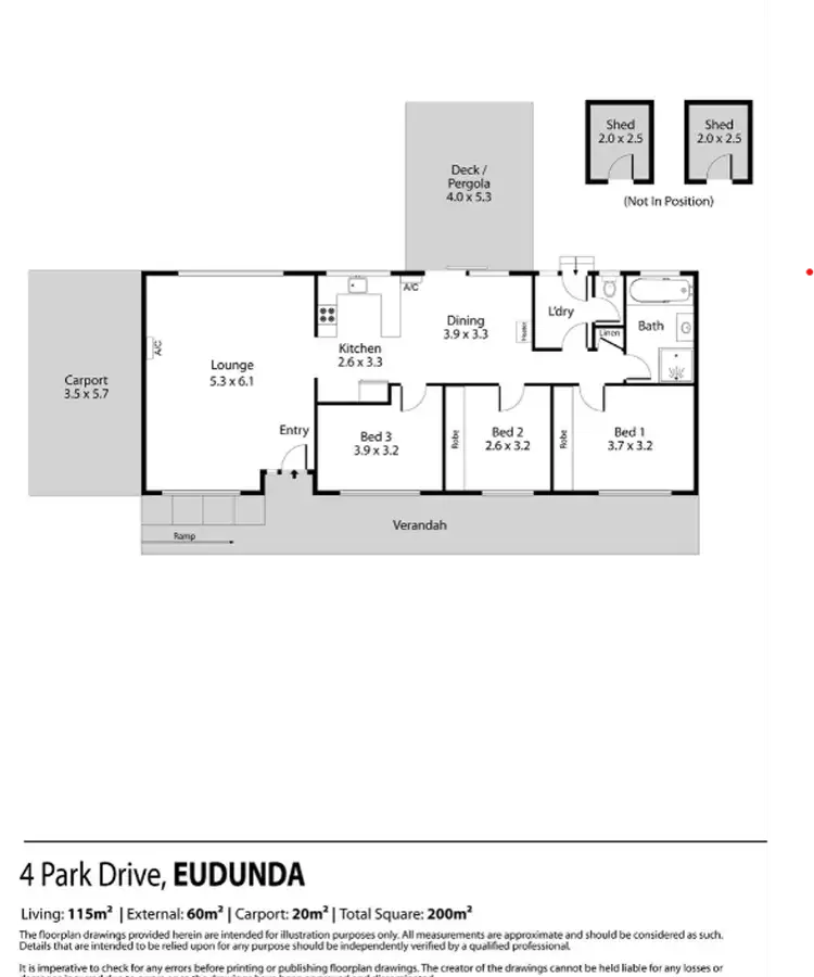 Floorplan of Homely house listing, 4 Park Drive, Eudunda Via, Kapunda SA 5373
