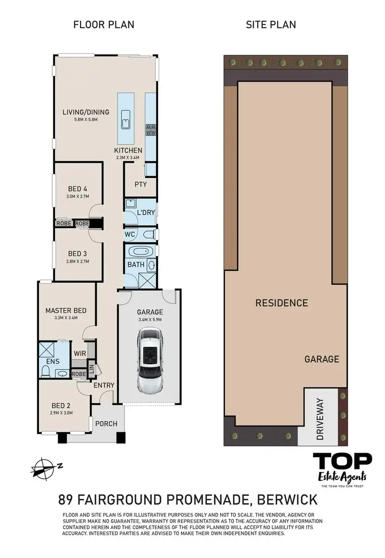 Floorplan of Homely house listing, 89 Fairground Promenade, Berwick VIC 3806