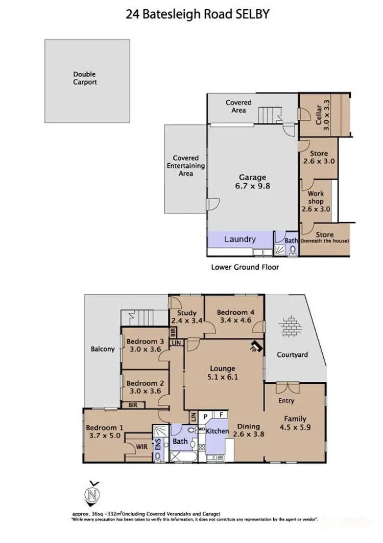 Floorplan of Homely house listing, 24 Batesleigh Road, Selby VIC 3159