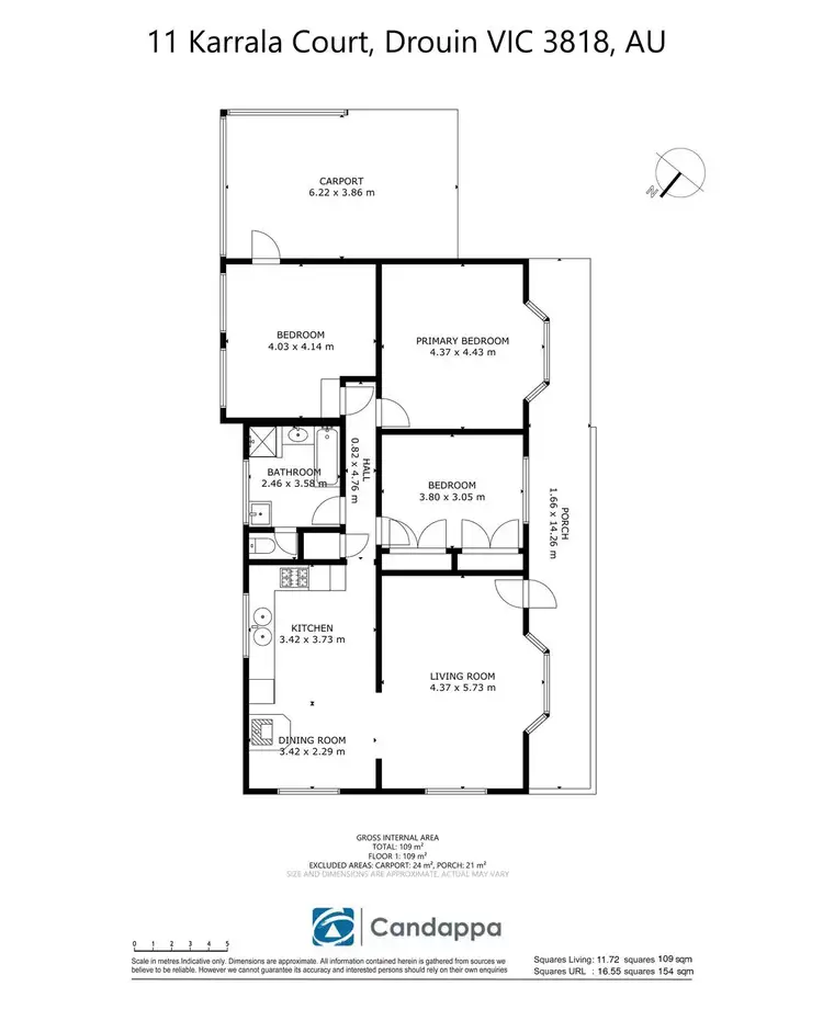 Floorplan of Homely house listing, 11 Karrala Court, Drouin VIC 3818