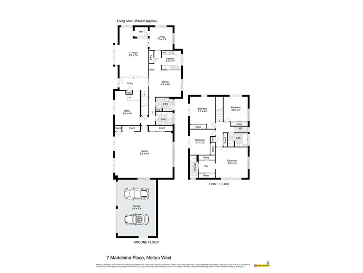 Floorplan of Homely house listing, 6 MADELEINE PLACE, Melton West VIC 3337