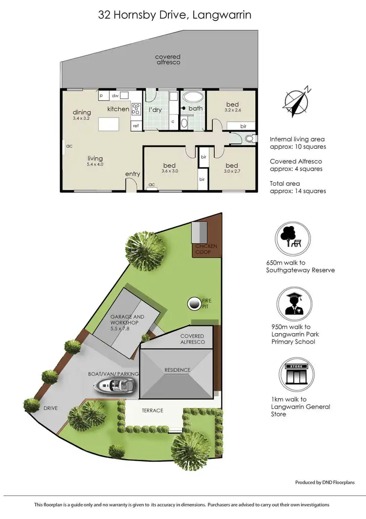 Floorplan of Homely house listing, 32 Hornsby Drive, Langwarrin VIC 3910
