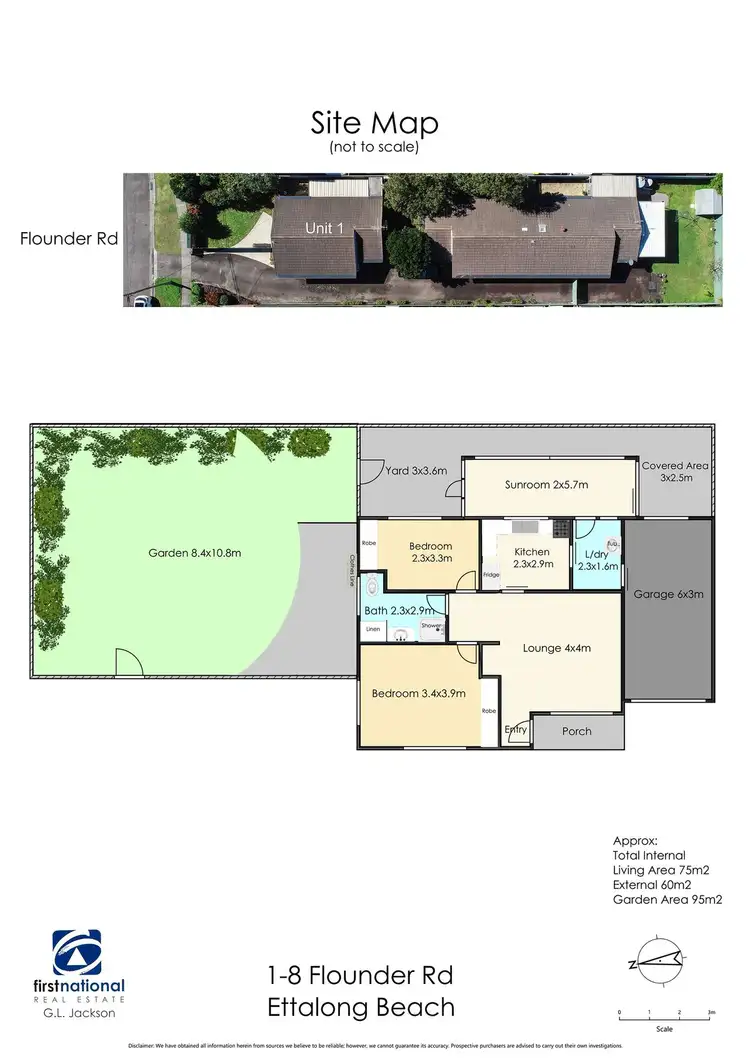 Floorplan of Homely villa listing, 1/8 Flounder Road, Ettalong Beach NSW 2257