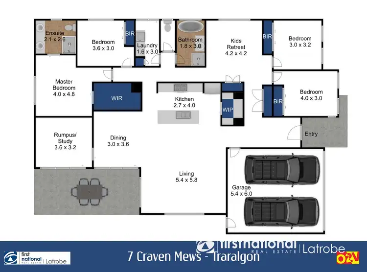Floorplan of Homely house listing, 7 Craven Mews, Traralgon VIC 3844