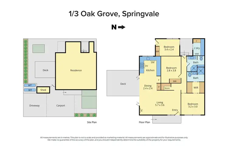 Floorplan of Homely unit listing, 1/3 Oak Grove, Springvale VIC 3171
