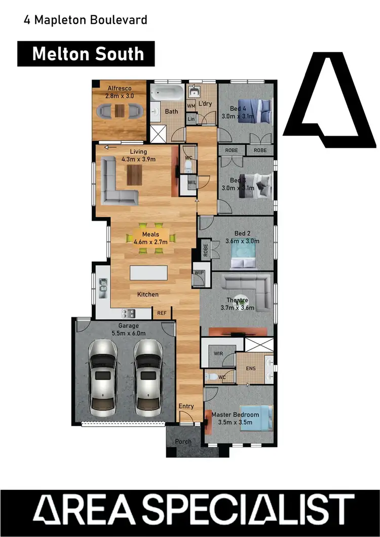 Floorplan of Homely house listing, 4 Mapleton Boulevard, Melton South VIC 3338