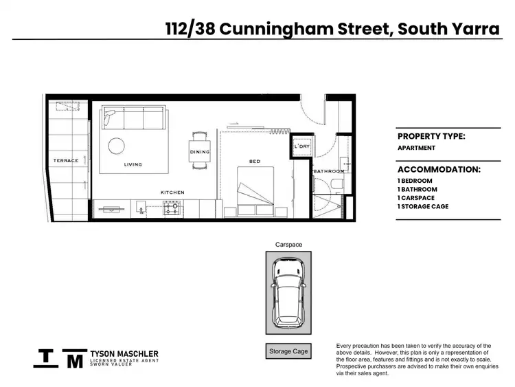 Floorplan of Homely apartment listing, 112/38 Cunningham Street, South Yarra VIC 3141