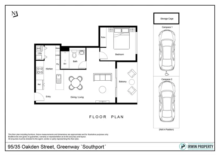 Floorplan of Homely apartment listing, 95/35 Oakden Street, Greenway ACT 2900