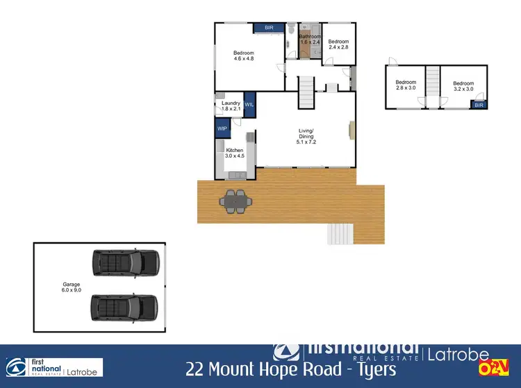 Floorplan of Homely house listing, 22 Mount Hope Road, Tyers VIC 3844