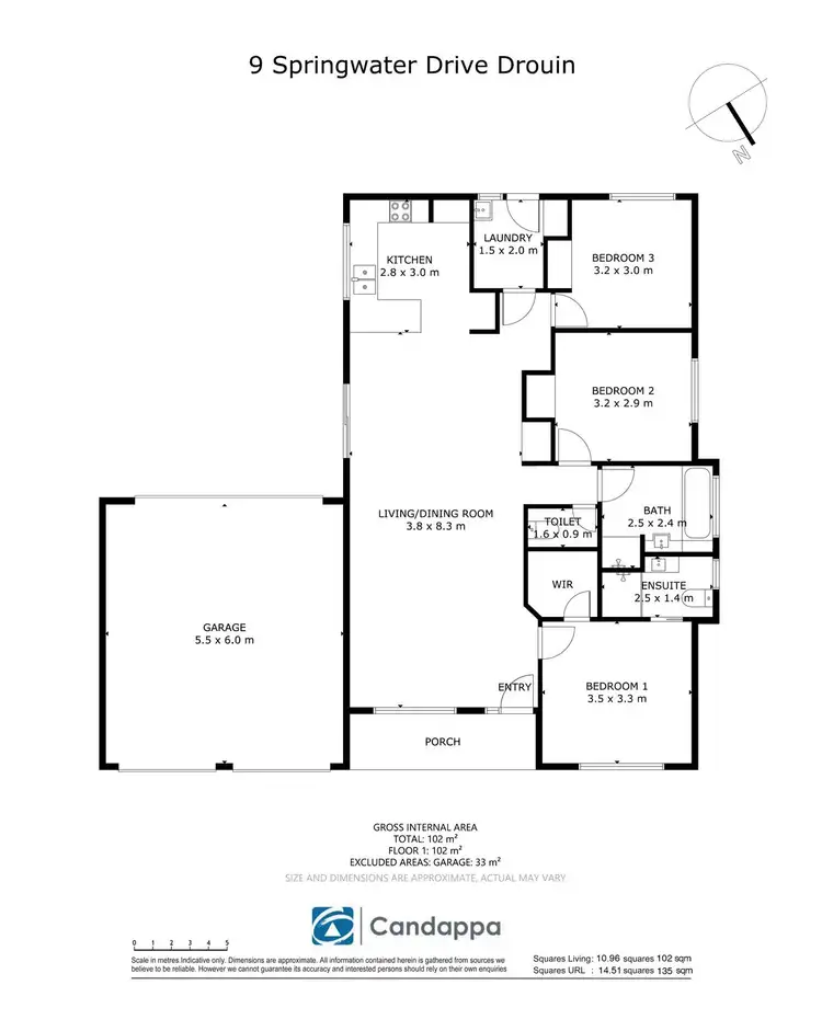 Floorplan of Homely house listing, 9 Springwater Drive, Drouin VIC 3818