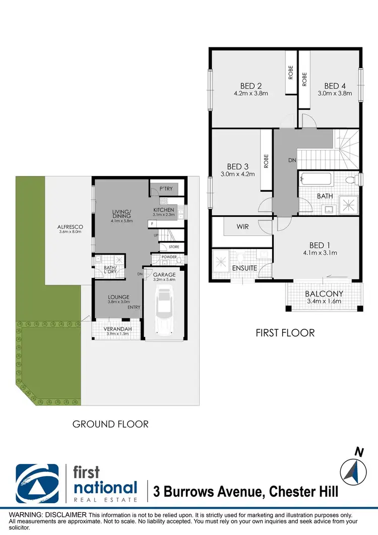 Floorplan of Homely semi-detached listing, 3 Burrows Avenue, Chester Hill NSW 2162