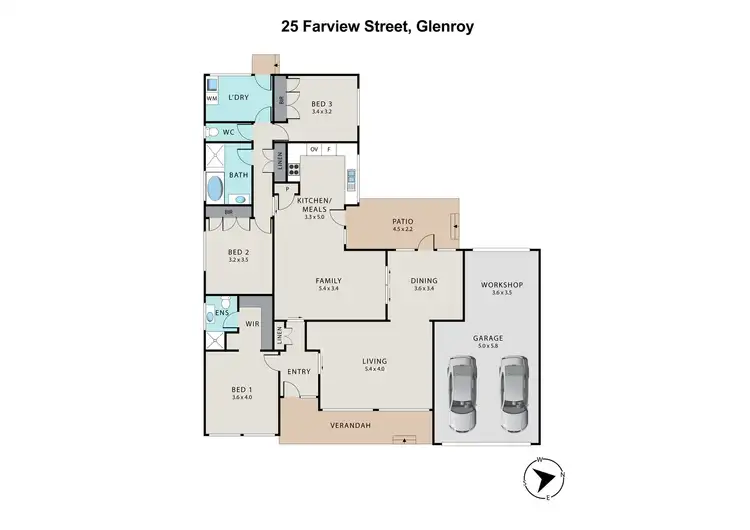 Floorplan of Homely house listing, 25 Farview Street, Glenroy VIC 3046