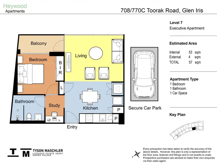Floorplan of Homely apartment listing, 708/770C Toorak Road, Glen Iris VIC 3146