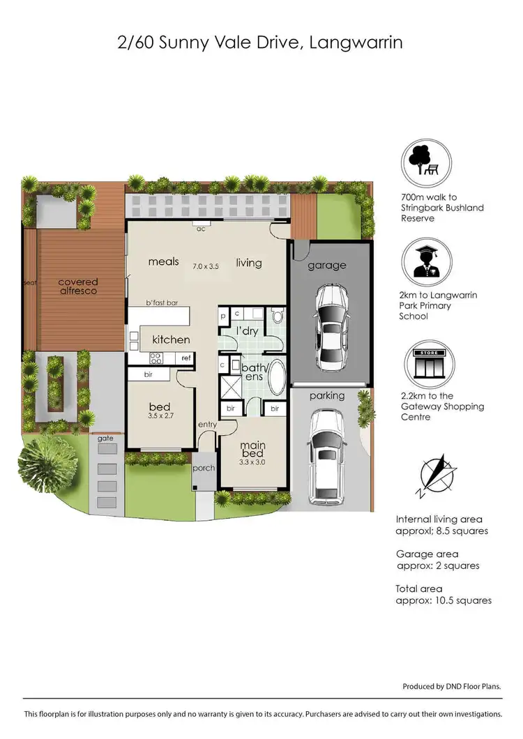 Floorplan of Homely unit listing, 2/60 Sunny Vale Drive, Langwarrin VIC 3910