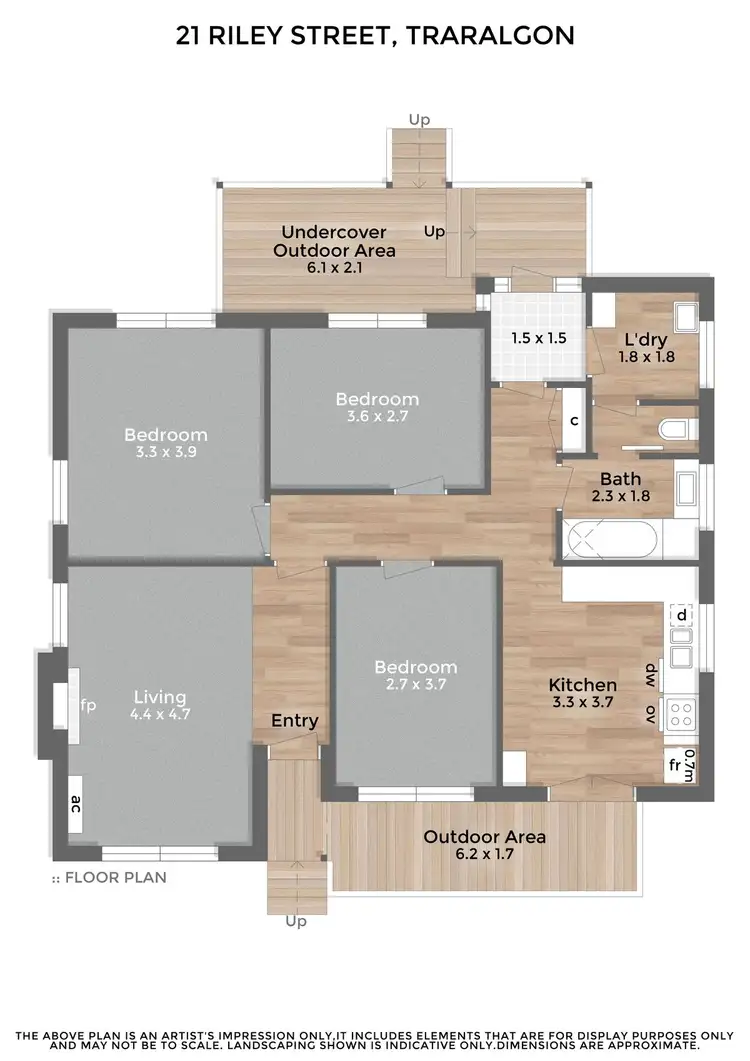Floorplan of Homely house listing, 21 Riley Street, Traralgon VIC 3844