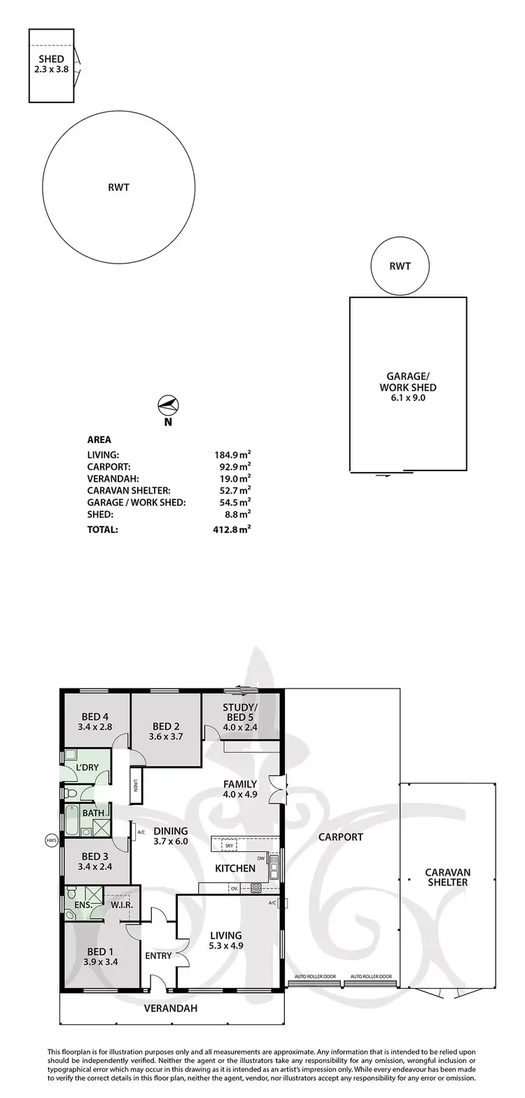 Floorplan of Homely house listing, 19 Davies Street, Macclesfield SA 5153