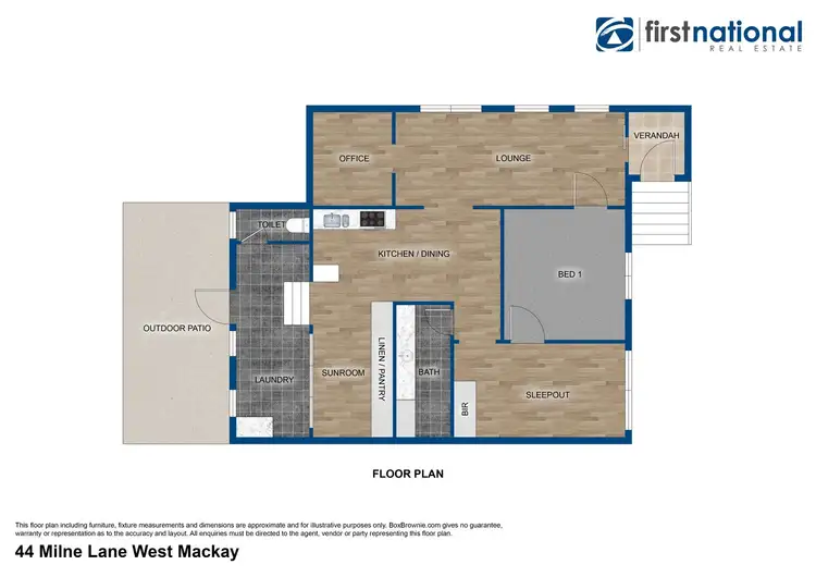 Floorplan of Homely house listing, 44 Milne Lane, West Mackay QLD 4740