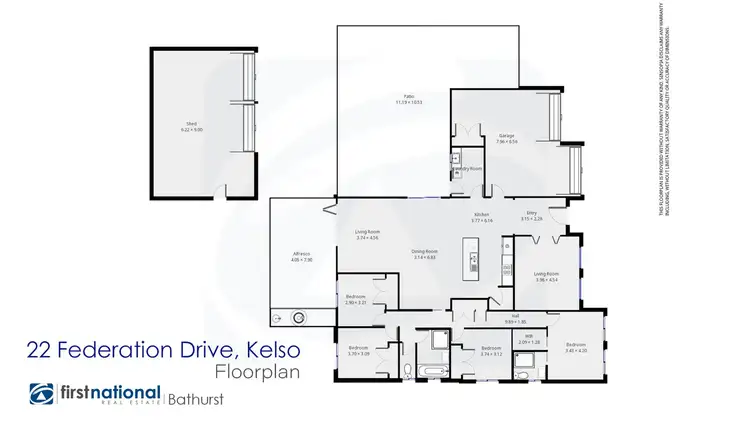 Floorplan of Homely house listing, 22 Federation Drive, Kelso NSW 2795