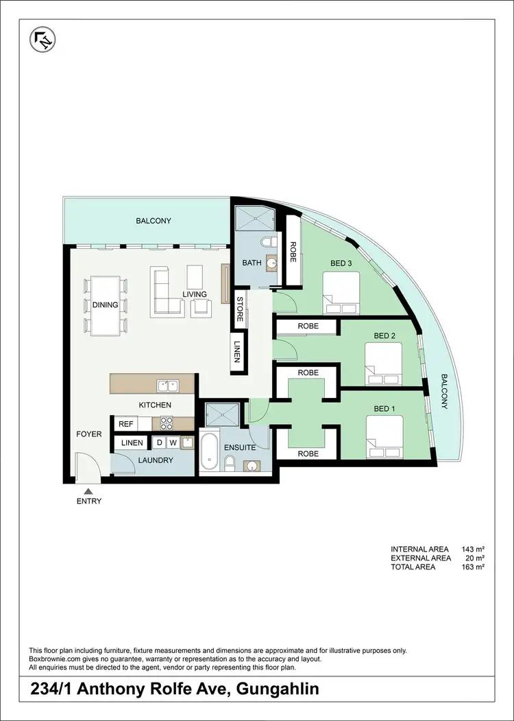 Floorplan of Homely apartment listing, 234/1 Anthony Rolfe Avenue, Gungahlin ACT 2912