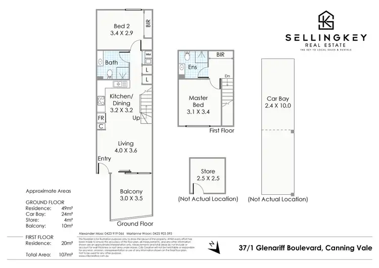 Floorplan of Homely unit listing, 37/1 Glenariff Boulevard, Canning Vale WA 6155
