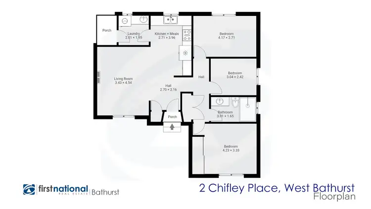 Floorplan of Homely house listing, 2 Chifley Place, West Bathurst NSW 2795