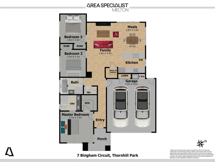 Floorplan of Homely house listing, 7 Bingham Circuit, Thornhill Park VIC 3335