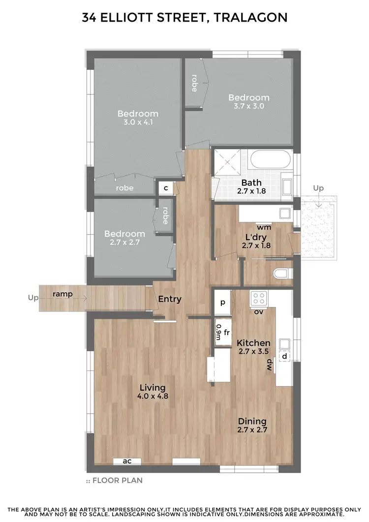 Floorplan of Homely house listing, 34 Elliott Street, Traralgon VIC 3844