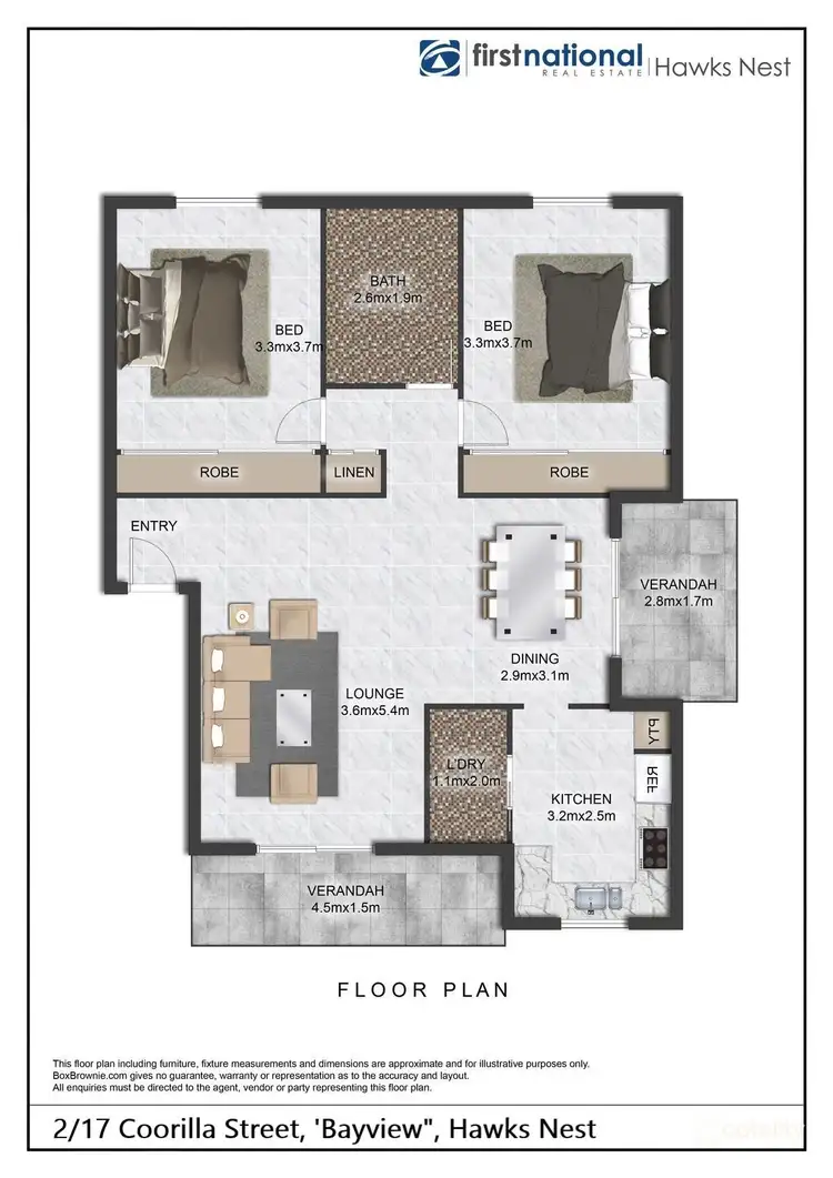 Floorplan of Homely apartment listing, 2/17 Coorilla Street 'Bayview', Hawks Nest NSW 2324