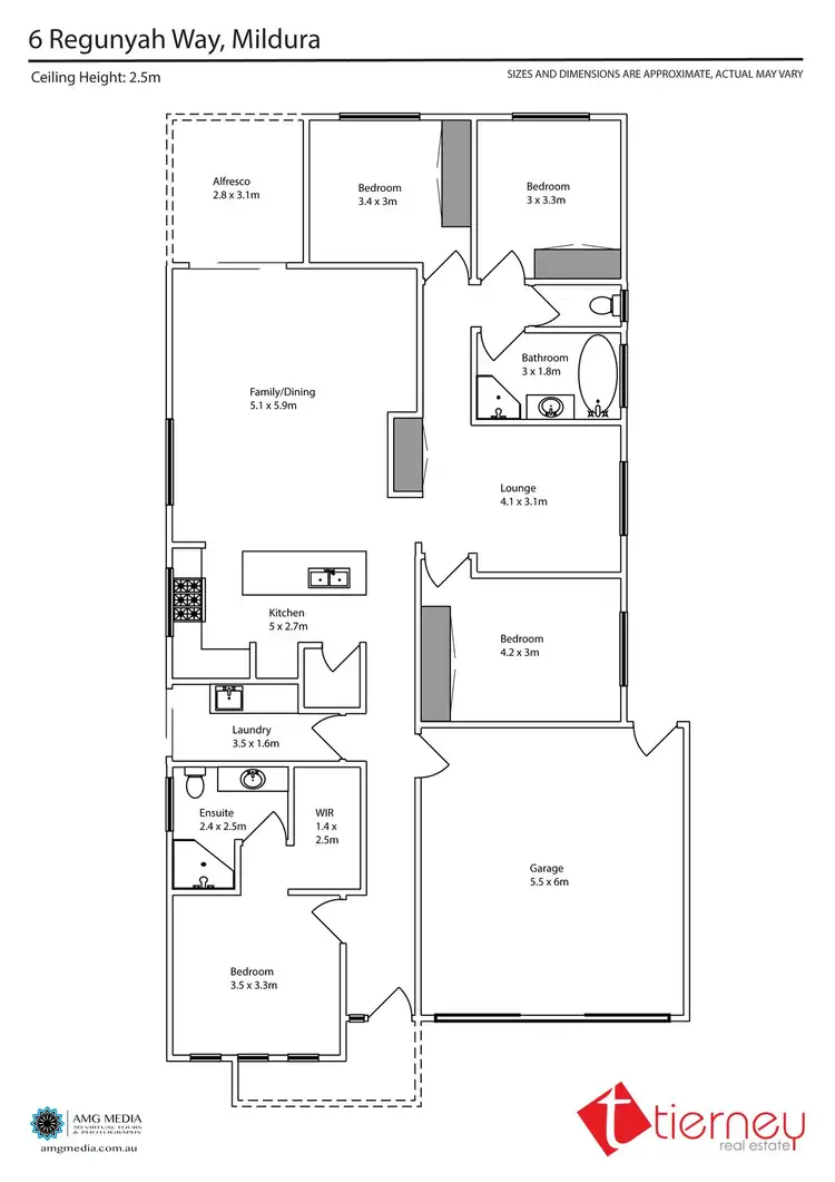 Floorplan of Homely house listing, 6 Regunyah Way, Mildura VIC 3500