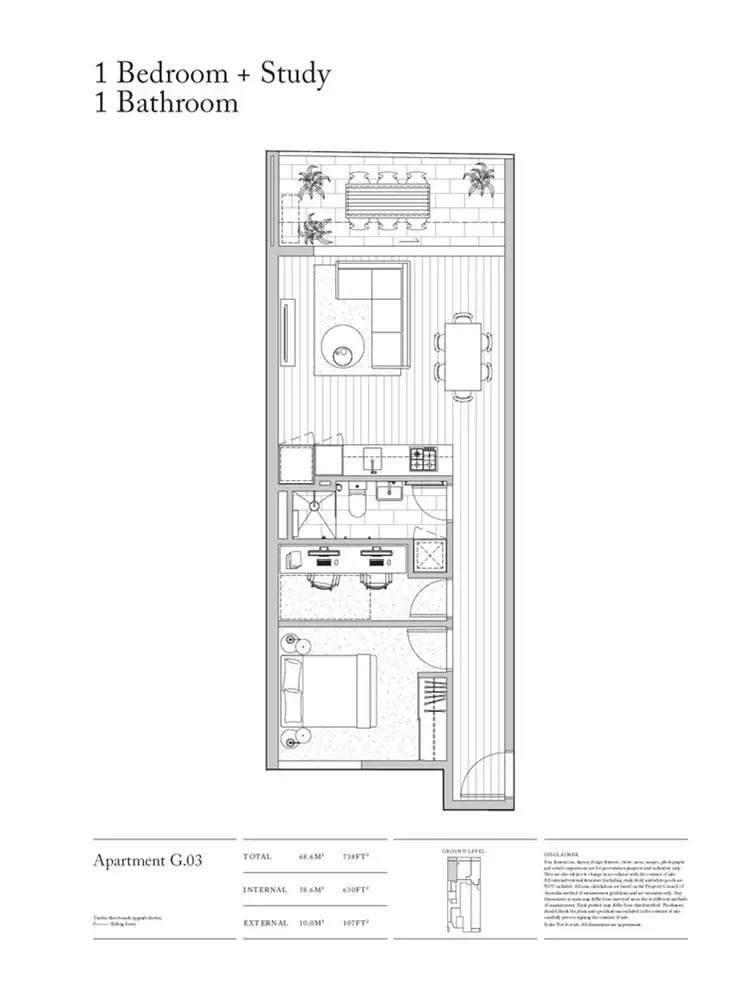 Floorplan of Homely apartment listing, 3/28 Stanley St, Collingwood VIC 3066