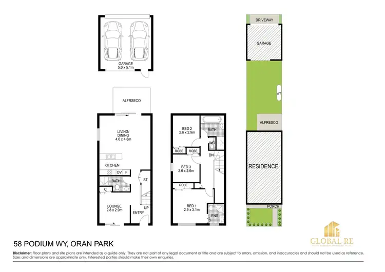 Floorplan of Homely terrace listing, 58 Podium Way, Oran Park NSW 2570