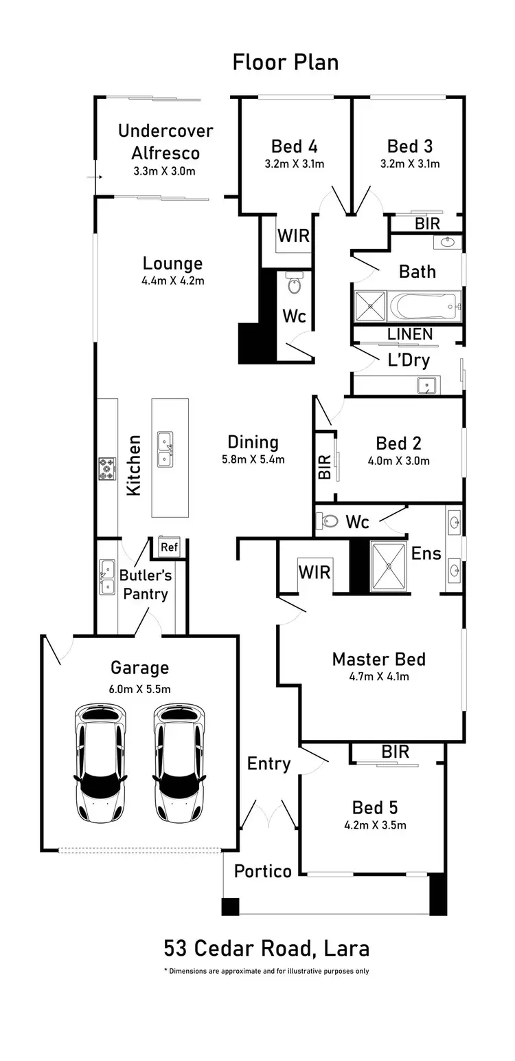 Floorplan of Homely house listing, 53 Cedar Road, Lara VIC 3212