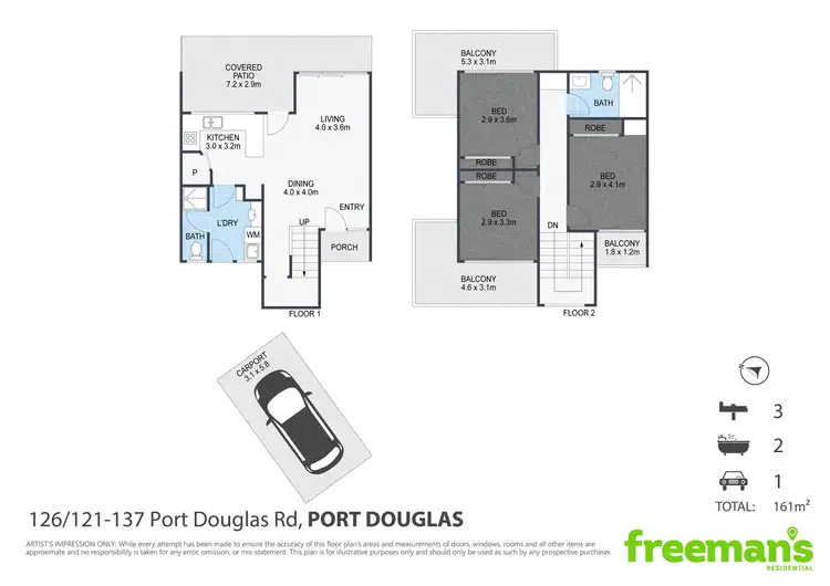 Floorplan of Homely apartment listing, 126/121-137 Port Douglas Road, Port Douglas QLD 4877