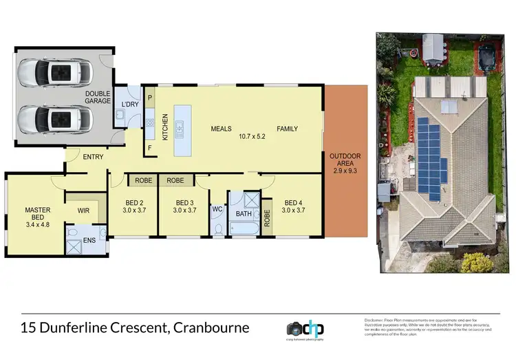 Floorplan of Homely house listing, 15 Dunferline Crescent, Cranbourne VIC 3977