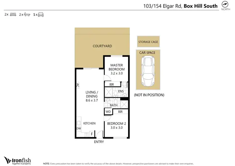 Floorplan of Homely apartment listing, 103/154 Elgar Road, Box Hill South VIC 3128