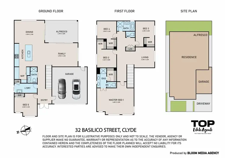 Floorplan of Homely house listing, 32 Basilico Street, Clyde VIC 3978