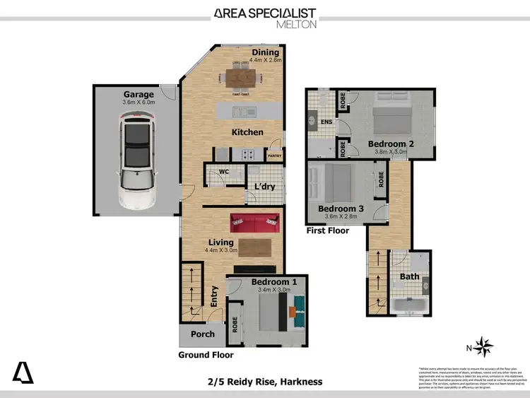 Floorplan of Homely townhouse listing, 2/5 Reidy Rise, Harkness VIC 3337