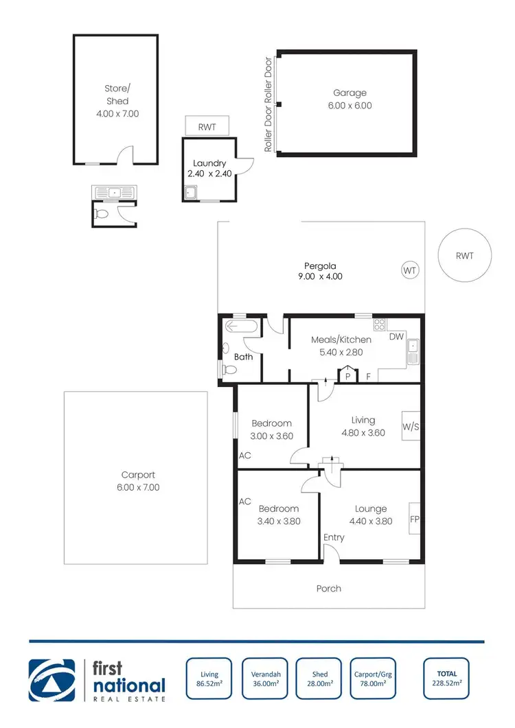 Floorplan of Homely house listing, 54 Kadina Road, Cross Roads SA 5558